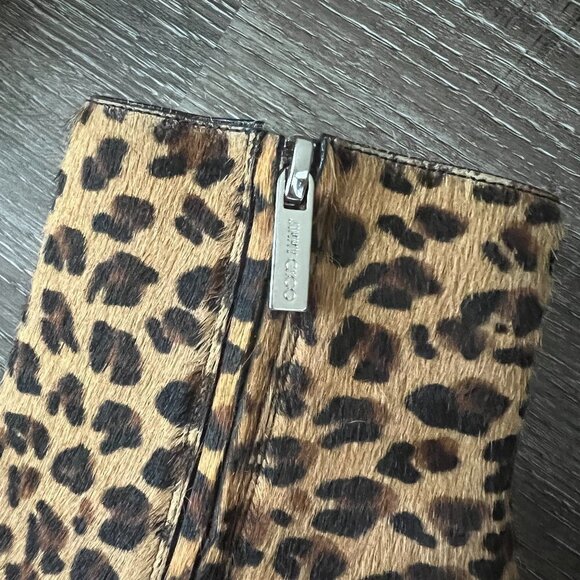 NEW Jimmy Choo Leopard Calf Hair Square Toe Ankle Booties - Picture 6 of 8